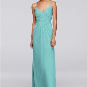 David’s Bridal Spa long Bridesmaid Dress